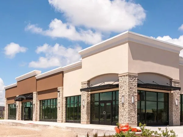 Commercial storefront building exterior