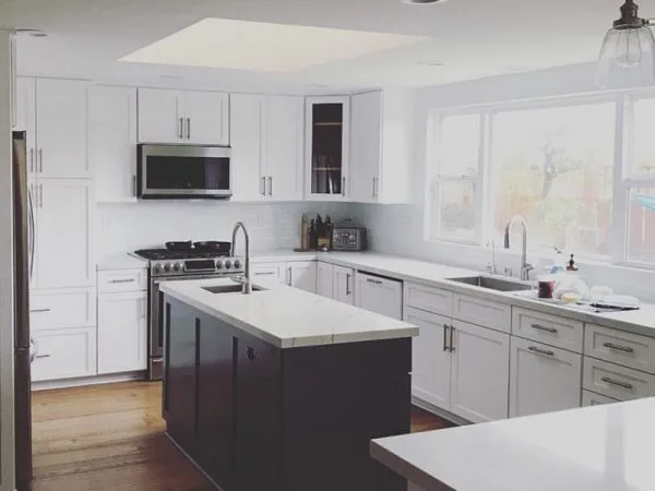 Kitchen cabinets after professional painting