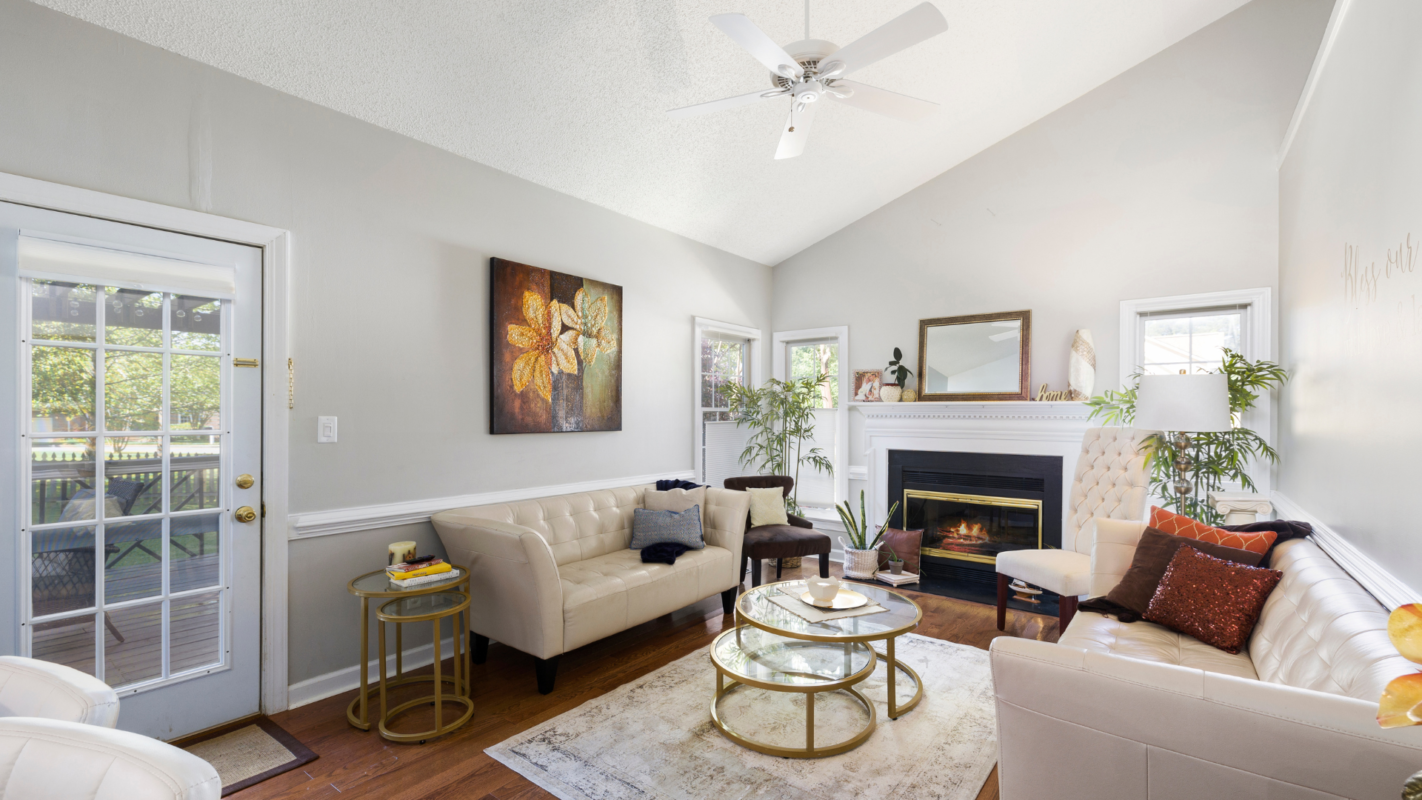 interior of a living room painted